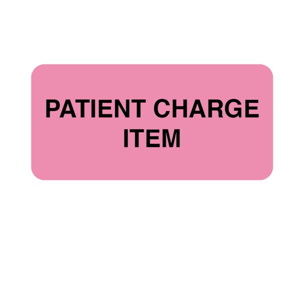 Nevs Patient Charge Item 1-7/16" x 3" Flr Pink w/Black CS-2747 - main